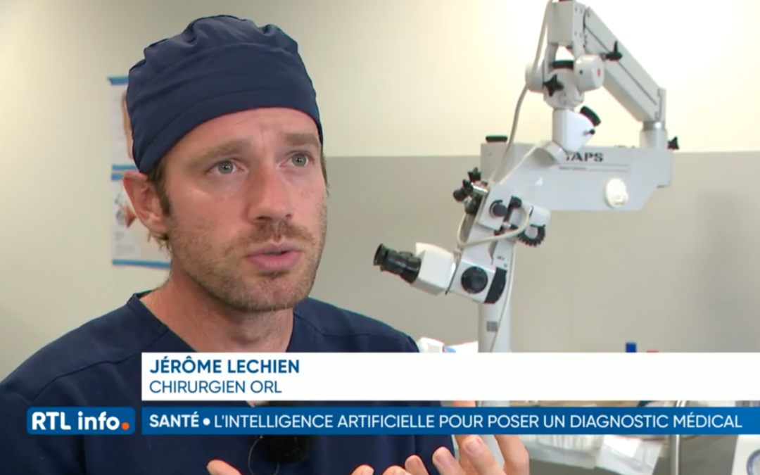 Une de RTL TVI: L’intelligence Artificielle en Médecine: Interview du Prof. Lechien.